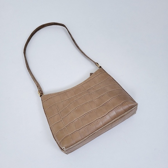 Browns Couture Faux Leather handbag baguette shoulder bag purse small - Picture 2 of 8